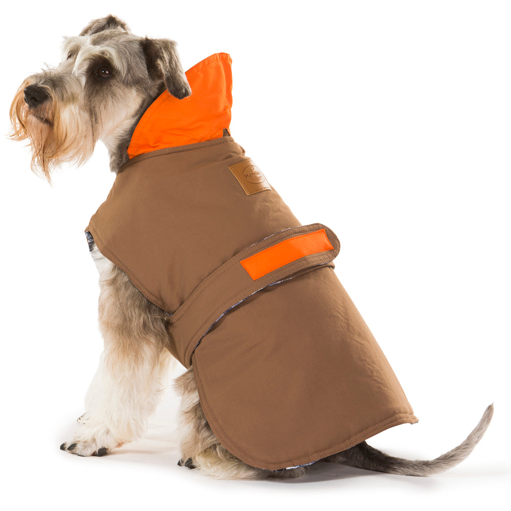 Hamish McBeth all weather dog coats are wind and water resistant perfect for the outdoors. Velcro fittings for quick and easy fit with a quilted lining for extra warmth. Available from 35cm through to 70cm in brown, red, blue and tartan.