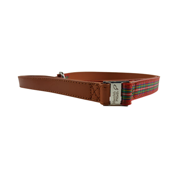 BUNDLE - Highland Red Tartan Dog Collar & Lead