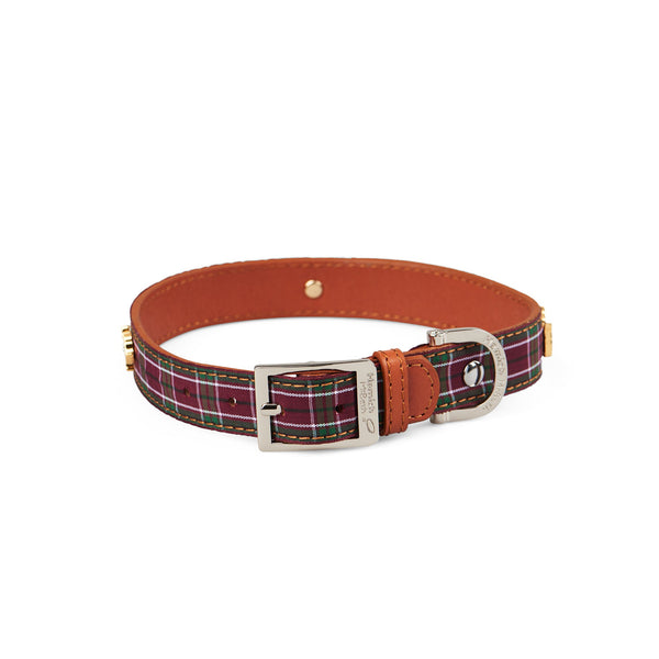 BUNDLE - Highland Purple Tartan Dog Collar & Lead
