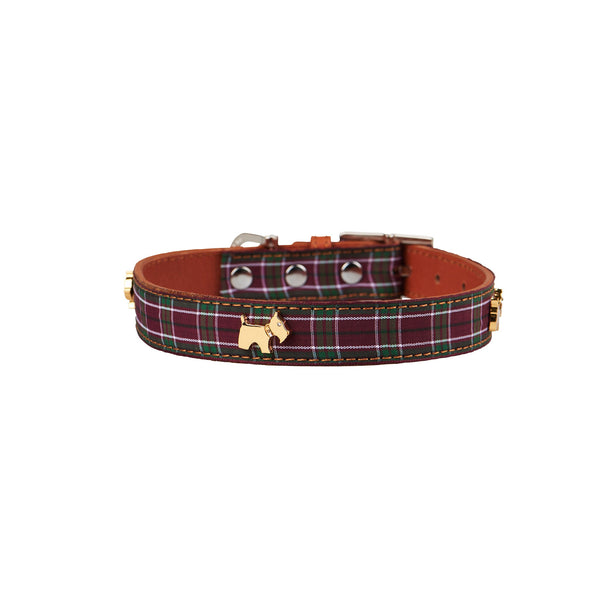 BUNDLE - Highland Purple Tartan Dog Collar & Lead