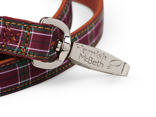 BUNDLE - Highland Purple Tartan Dog Collar & Lead