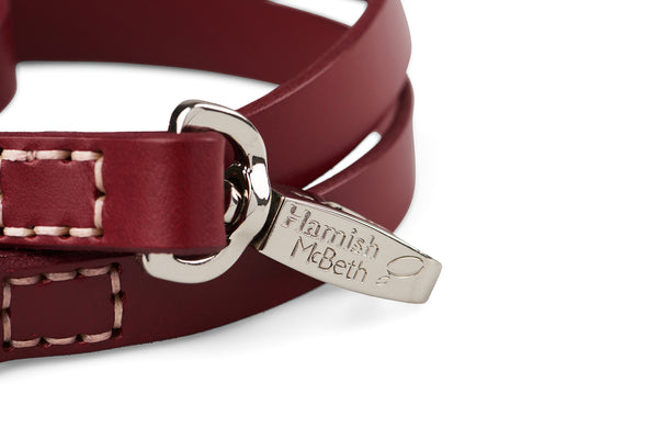 BUNDLE - Red Hamish Dog Collar & Lead