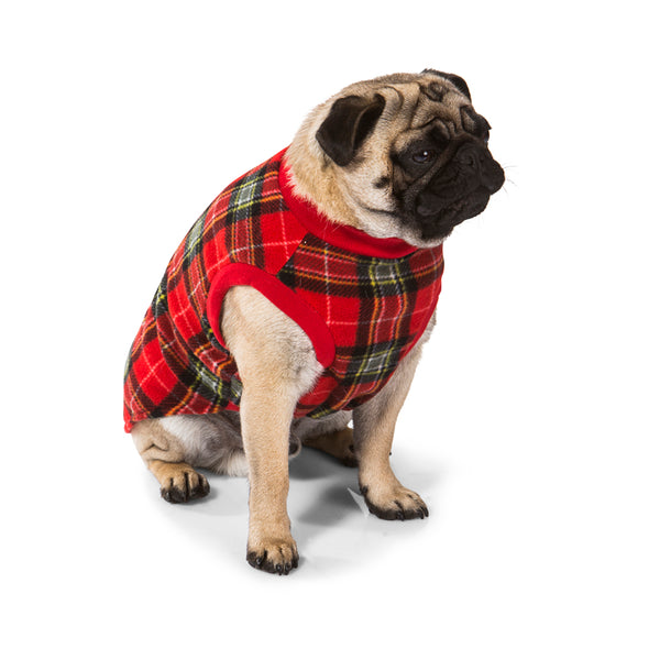 Factory Seconds Red Tartan Dog Pyjamas