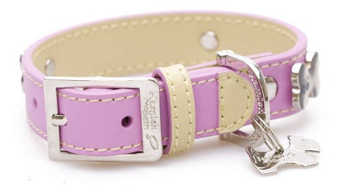 BUNDLE - Pink Bones Bling Dog Collar & Lead