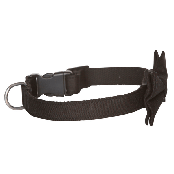 Hamish McBeth stylish black bowtie is an adjustable collar and includes a removable bow tie giving you the option to dress it up or down as mood suits you and your pup. Handmade from quality cotton fabric and strong yet soft webbing that provides best style and comfort.
