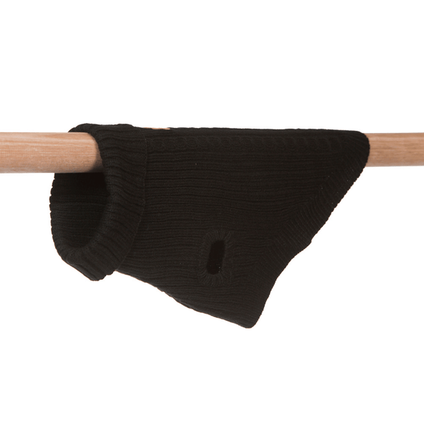 Hamish McBeth 100% Mongolian pure wool dog jumper in black is hand loomed with a roll neck cable knit design that makes this knitted dog jumper warm and comfortable. Available in 6 sizes