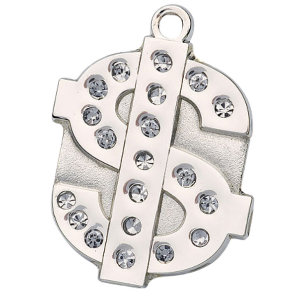 Hamish McBeth dollar pet ID tag is covered with real Czech crystals. Custom designed, durable, rustproof, thick, heavy duty metal, with protective coating. Free laser engraving with a polished mirror finish and split ring included. Available in gold or silver. Size: 2.7 x 3.5cm