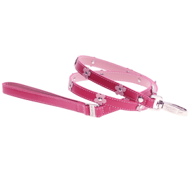 Hamish McBeth Lucy Pink Leather dog lead to match our Lucy Pink Collars.