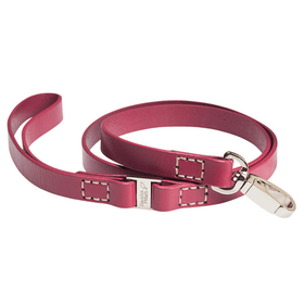 Hamish McBeth pink leather leash to compliment our pink leather collars.   Vegetable dyed luxury top grain leather with a buttery smooth texture. 