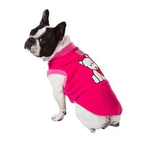 Super soft microfleece Hamish McBeth Pink dog Pyjamas with a puppy heart motif are the best dog clothes to keep your pooch snuggly and warm. Sleep with them or walk out in style. Sizing from puppies to big dogs.