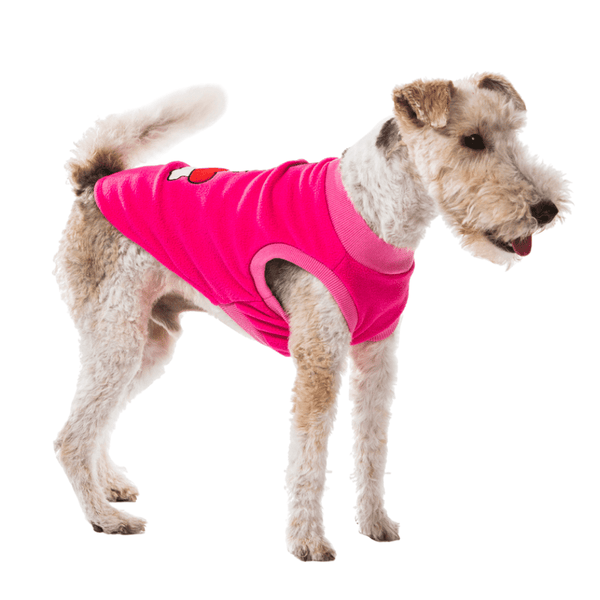 Super soft microfleece Hamish McBeth Pink dog Pyjamas with a puppy heart motif are the best dog clothes to keep your pooch snuggly and warm. Sleep with them or walk out in style. Sizing from puppies to big dogs.