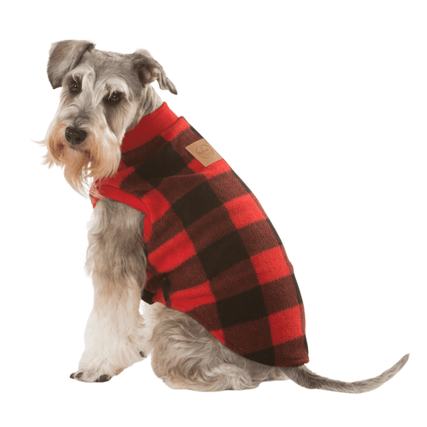 Super soft microfleece Hamish McBeth Red Check dog Pyjamas are the best dog clothes to keep your pooch snuggly and warm. Sleep with them or walk out in style. Sizing from puppies to big dogs.
