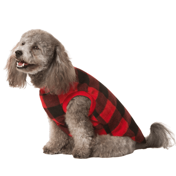 Super soft microfleece Hamish McBeth Red Check dog Pyjamas are the best dog clothes to keep your pooch snuggly and warm. Sleep with them or walk out in style. Sizing from puppies to big dogs.