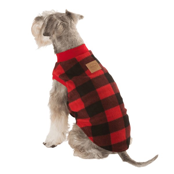 Super soft microfleece Hamish McBeth Red Check dog Pyjamas are the best dog clothes to keep your pooch snuggly and warm. Sleep with them or walk out in style. Sizing from puppies to big dogs.
