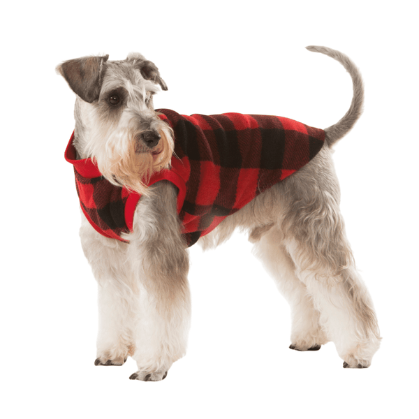 Super soft microfleece Hamish McBeth Red Check dog Pyjamas are the best dog clothes to keep your pooch snuggly and warm. Sleep with them or walk out in style. Sizing from puppies to big dogs.