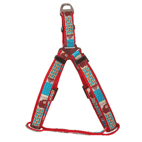 Hamish McBeth bright Swimmable red webbing harness is perfect for outdoor walks and playing in the water or mud.  It is made with extra strong stitching, is rust proof and can be easily washed after rolling in the mud. The colourful ribbon overlay sets the scene for a summer of fun. Matching Collar and Lead available.