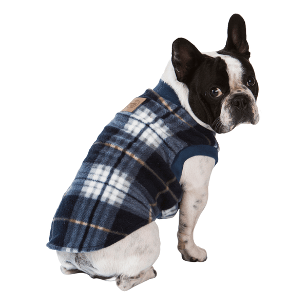 Super soft microfleece Hamish McBeth Blue Tartan dog Pyjamas  are the best dog clothes to keep your  pooch snuggly and warm. Sleep with them or walk out in style. Sizing from puppies to big dogs. Matching tartan blue blanket available.