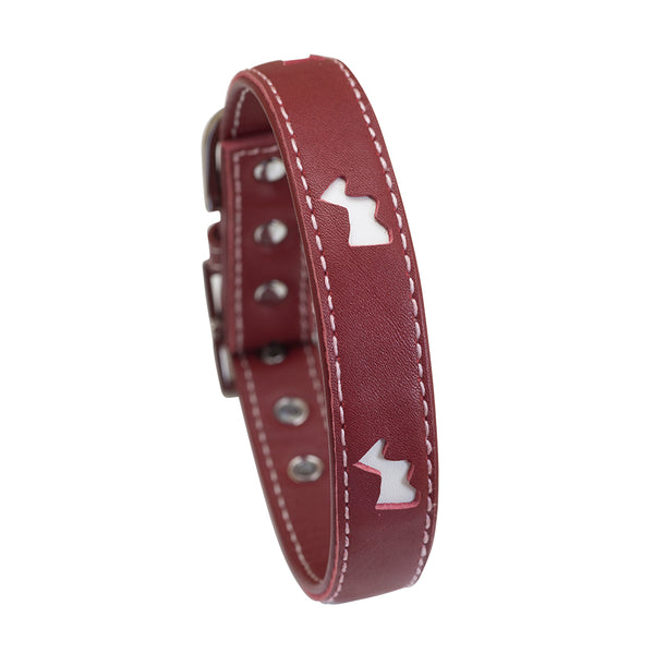 BUNDLE - Red Hamish Dog Collar & Lead