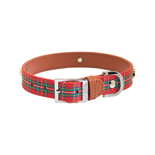 BUNDLE - Highland Red Tartan Dog Collar & Lead