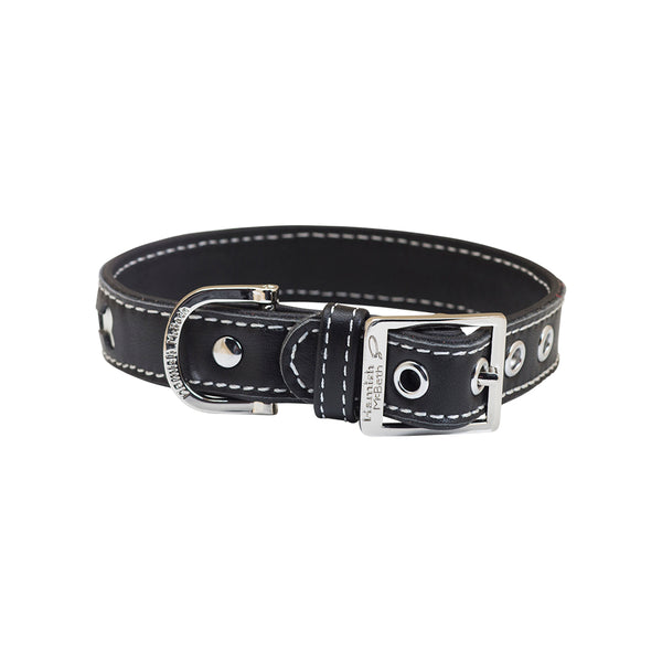 BUNDLE - Black Hamish Dog Collar & Lead