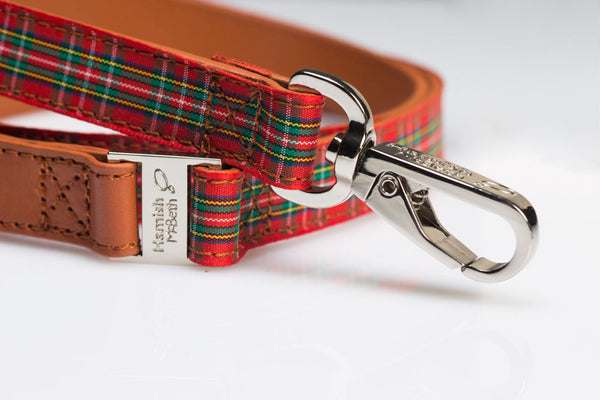 BUNDLE - Highland Red Tartan Dog Collar & Lead