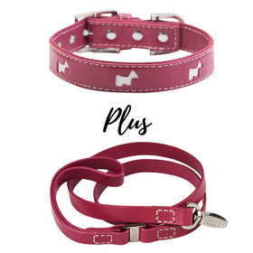 BUNDLE - Pink Hamish Dog Collar & Lead