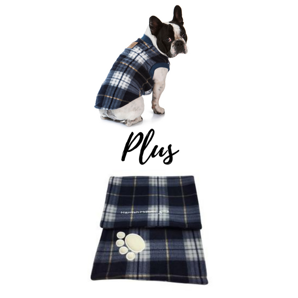 BUNDLE - Tartan Blue Pyjamas & Blanket