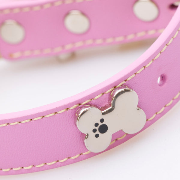 BUNDLE - Pink Bones Bling Dog Collar & Lead